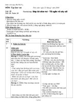 Giáo án Tập làm văn tiết 28: Đáp lời chia vui - Tả ngắn về cây cối