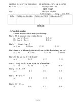 Đề kiểm tra giữa Học kì II - Khối I, năm học: 2010 - 2011 môn: Toán