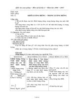 Giáo án môn Lí lớp 6 - Tiết 12: Khối lượng riêng - Trọng lượng riêng