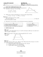 Đề kiểm tra môn: Toán 8 (Hình học tiết 25) - Đề 1 - Trường THCS Lương Quới