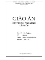 Giáo án môn Hoạt động ngoài giờ lên lớp 6 - Chủ điểm tháng 9 - Tiết 1: Thảo luận nội quy và nhiệm vụ năm học mới. Tổ chức đội ngũ cán bộ lớp