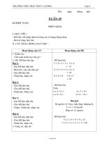 Thiết kế bài dạy các môn học lớp 2 - Tuần 2 - Trường tiểu học Thủy Lương