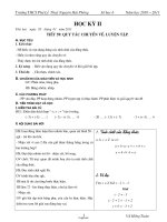 Giáo án môn học Số học lớp 6 - Tiết 59: Quy tắc chuyển vế. Luyện tập