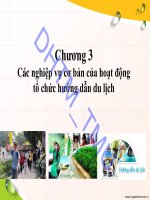 Bài giảng Hướng dẫn du lịch: Chương 3 - ĐH Thương Mại