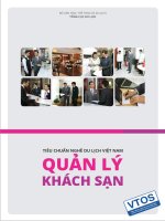 Ebook Tiêu chuẩn nghề Du lịch Việt Nam - Quản lý khách sạn: Phần 1