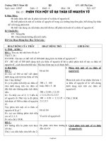 Giáo án lớp 6 môn học Số học - Tuần 9 - Tiết 27 - Bài 15 : Phân tích một số ra thừa số nguyên tố