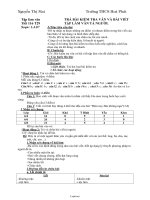 Giáo án Ngữ văn 6 tiết 116 Tập làm văn: Trả bài kiểm tra văn và bài viết tập làm văn tả người - Nguyễn Thị Mai