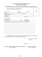 Đơn đề nghị xét tặng học bổng khuyến học “khuyến tài”