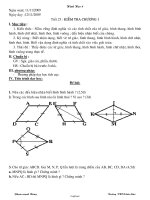 Giáo án Hình học 8 - Tiết 25: Kiểm tra chương I - Năm học 2010-2011 - Phạm Mạnh Hùng