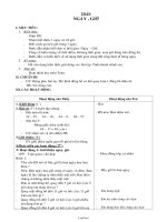 Giáo án Toán 2 tuần 16 tiết 1: Ngày, giờ