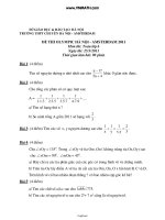 Đề thi olympic Hà nội - Amsterdam 2011 môn thi: Toán lớp 6