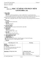 Giáo án Tin học 8 - Tiết 45-46: Học vẽ hình với phần mềm Geogebra (Tiếp theo) - Năm học 2009-2010 - Ngô Thị Thùy Dung