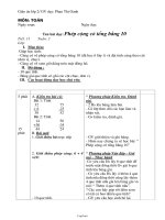 Giáo án Toán tiết 11: Phép cộng có tổng bằng 10