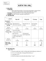 Giáo án Công nghệ Khối 6 - Tiết 33: Kiểm tra học kì I