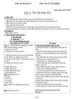 Giáo án môn Hóa học lớp 8 - Tiết 35: Ôn tập học kì I