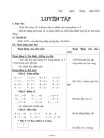Giáo án Toán Lớp 1 - Tuần 15-18 - Năm học 2009-2010