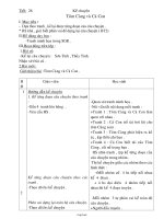 Giáo án Kể chuyện lớp 3 - Tiết 26: Tôm càng và cá con