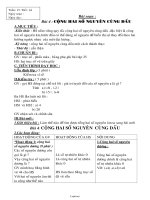 Giáo án Lớp 6 - Môn Số học - Tuần 15 - Tiết 44 - Bài 4: Cộng hai số nguyên cùng dấu