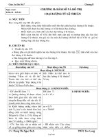 Giáo án Đại số khối 7 - Trường THCS Tân Long - Tiết 23 đến tiết 26