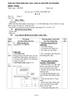 Giáo án Toán tiết 14: 9 cộng với một số 9 + 5