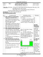 Giáo án môn Vật lí Lớp 8 - Tiết 11, Bài 8: Áp suất bình chất lỏng - Bình thông nhau (tt) - Năm học 2011-2012 - Đặng Công Thợn