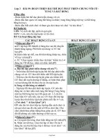 Giáo án Thể dục lớp 3 bài 59, 60: Hoàn thiện bài thể dục phát triển chung với cờ - Tung và bắt bóng