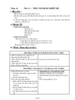 Giáo án môn Lí lớp 6 - Tuần 29 - Tiết 27 : Thực hành đo nhiệt độ