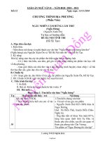 Giáo án môn Ngữ văn khối 8 Tiết 52: Chương trình địa phương (phần văn)