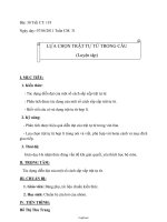 Giáo án Mỹ thuật 7 tuần tiết 119: Lựa chọn trật tự từ trong câu (luyện tập)