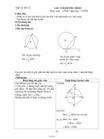 Giáo án Tự chọn lớp 7 - Tiết 22: Góc với đường tròn