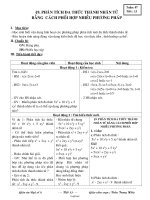 Giáo án Đại số 8 - Trần Trung Hiếu - Tiết 13: Phân tích đa thức thành nhân tử bằng cách phối hợp nhiều phương pháp