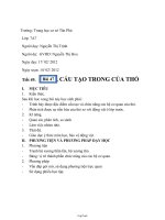 Giáo án Sinh học 7 Tiết 49: Cấu tạo trong của thỏ