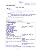 Kế hoạch bài học lớp 1 - Tuần thứ 14 năm học 2010