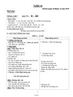 Kế hoạch bài học lớp 1 - Tuần học 18 (buổi sáng)