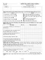 Kiểm tra môn công nghệ 6 thời gian 45 phút