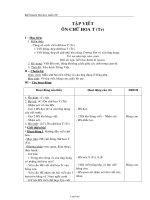 Giáo án Tập viết Lớp 3 - Tuần 29 - Ôn chữ hoa T (Tr)