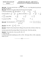 Đề kiểm tra học kì II – môn thi toán 6 thời gian làm bài : 90 phút (không kể thời gian giao đề)