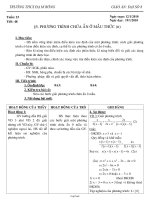 Giáo án môn Đại số 7 - Tiết 48: Phương trình chứa ẩn ở mẫu thức