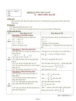 Giáo án Đại số lớp 8 - Chương II: Phân thức đại số