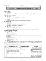 Giáo án Tin học Lớp 8 - Tiết 1, Bài 1: Máy tính và chương trình máy tính - Năm học 2008-2009 - Phạm Thị Lệ