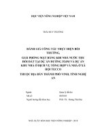 Đánh giá công tác thực hiện bồi thường, giải phóng mặt bằng khi nhà nước thu hồi đất tại dự án đường 35,0m và dự án khu nhà ở dịch vụ tổng hợp và nhà ở xã hội tecco thuộc địa bàn thành phố vinh, tỉnh nghệ an   