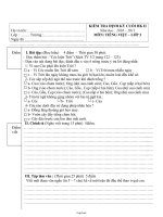 Kiểm tra định kỳ cuối học kì II năm học : 2010 – 2011 môn: Tiếng Việt – Lớp 3