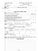 Bài kiểm tra 1 tiết môn Toán 6 - Trường THCS Tân Lập