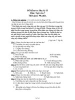 Đề kiểm tra Học kỳ II Môn: Ngữ văn 7 Thời gian: 90 phút