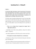 Tổng hợp speaking part 3 VNU 2019 