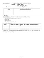 Kiểm tra 15 phút - Môn Ngữ văn lớp 8