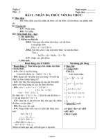 Giáo án Đại số khối 8 tiết 2: Nhân đa thức với đa thức