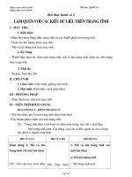 Giáo án Tin 7 tiết 7: Bài thực hành số 2 làm quen với các kiểu dữ liệu trên trang tính