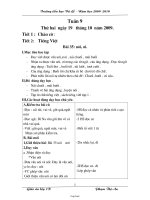 Thiết kế bài dạy môn học lớp 1 - Tuần 9 - Trường tiểu học Vũ Lễ