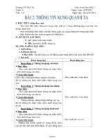 Giáo án Tin học 3 tuần 2: Thông tin xung quanh ta